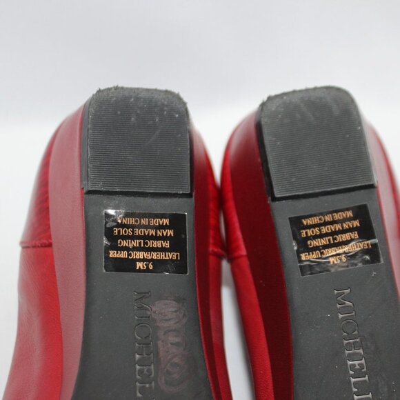 Michelle D Red Patent Low Heel Wedges - Picture 9 of 13